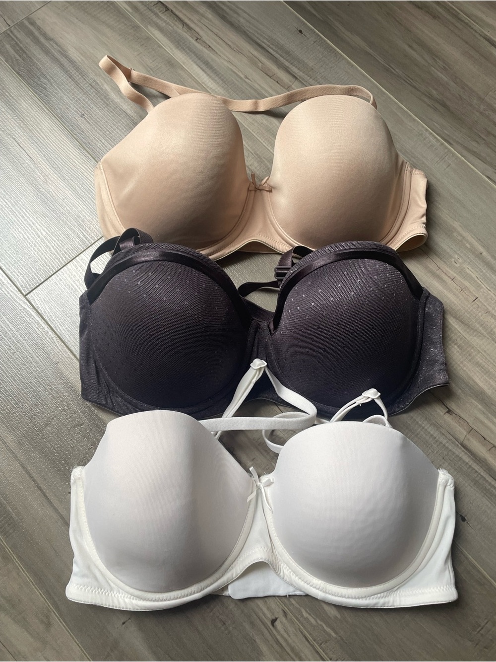 Marks & Spencer Bra Bundle – Size 32D (Nude, Purple and White)